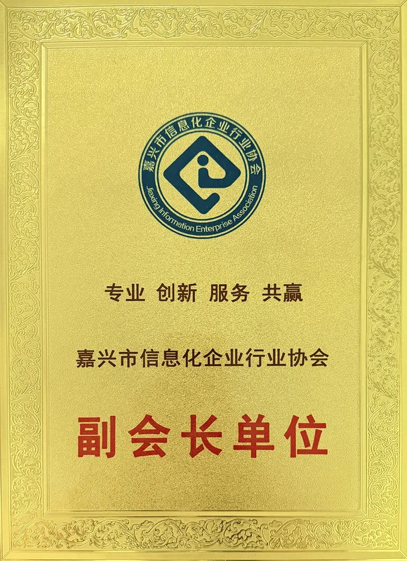 嘉兴市信息化企业行业协会副会长单位